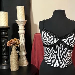 Zebra print crop top